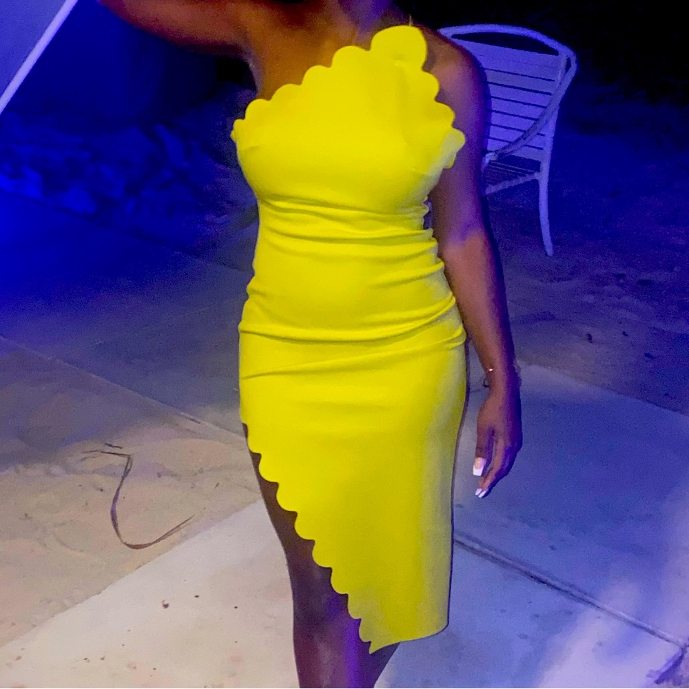 ASOS asymmetrical bodycon dress